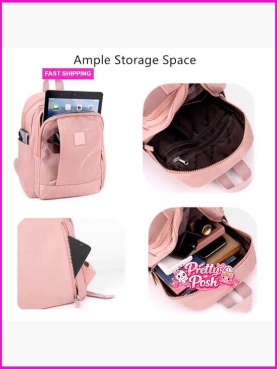Mini Lightweight Nylon Travel Backpack Purse Shoulder Bag Daypack